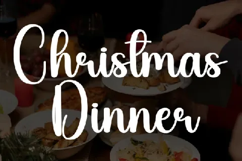 Christmas Dinner Script font