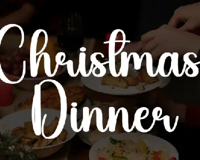 Christmas Dinner Script font