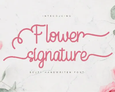 Flower Signature font