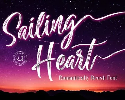 Sailing Heart Brush font