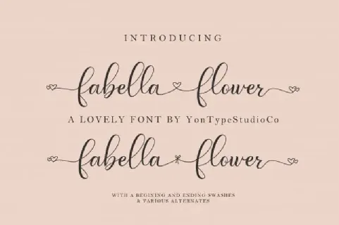 Fabella Flower Calligraphy font