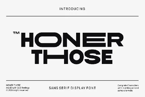 Honer Those font