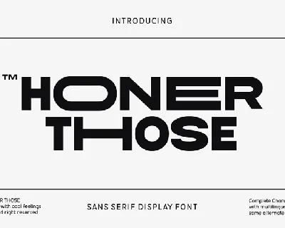 Honer Those font