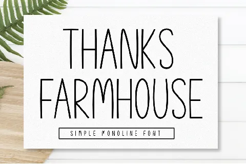 Thanks Farmhouse font