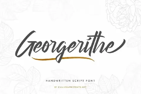 Georgerithe Script font