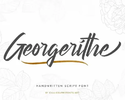 Georgerithe Script font