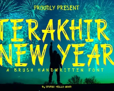 Terakhir New Year font