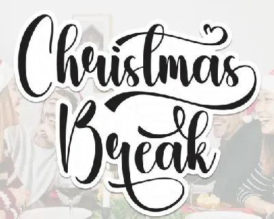 Christmas Break Script font
