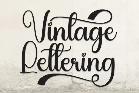 Vintage Lettering Script font