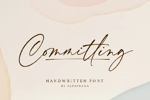 Committing font