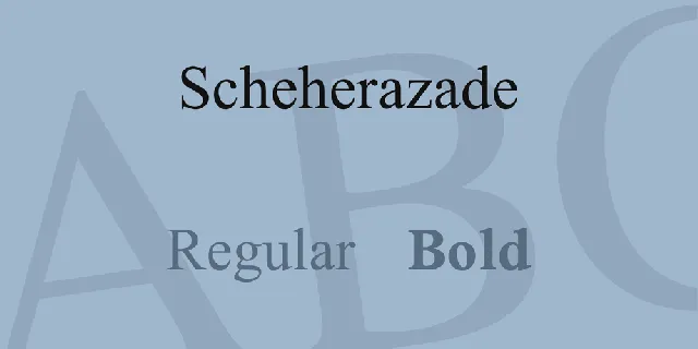 Scheherazade font