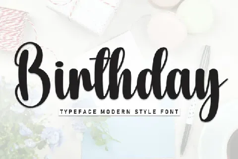 Birthday Script font