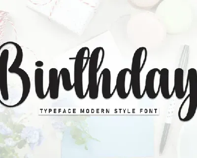 Birthday Script font