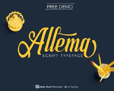 Allema Script Free font