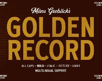 Golden Record font