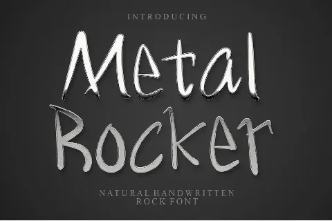 Metal rocker font