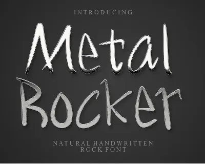 Metal rocker font