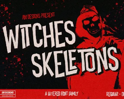 Witches Skeletons font
