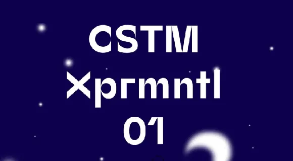 CSTM Xprmntl 01 font