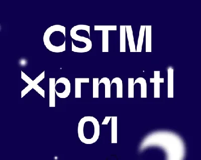 CSTM Xprmntl 01 font