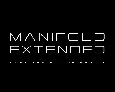 Manifold Extended font