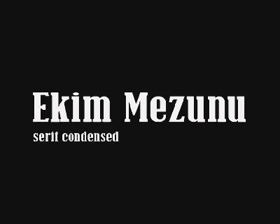 Ekim Mezunu Serif font