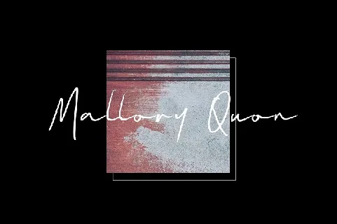 Mallory Quon Signature font