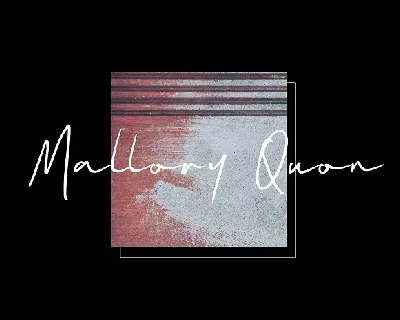 Mallory Quon Signature font