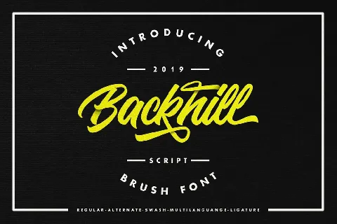 Backhill font