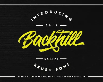 Backhill font