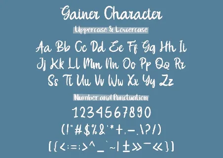 Gainer font