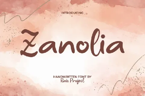 Zanolia font