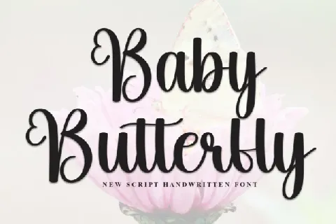 Baby Butterfly Calligraphy font