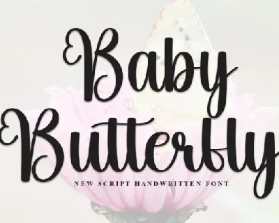 Baby Butterfly Calligraphy font