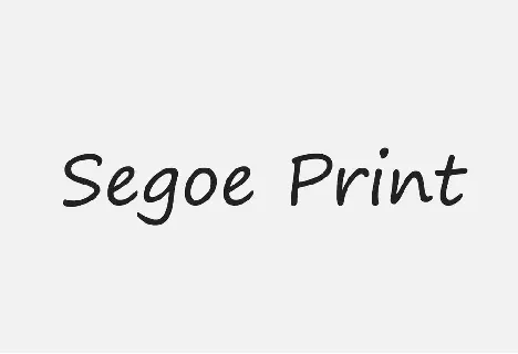 Segoe Print font