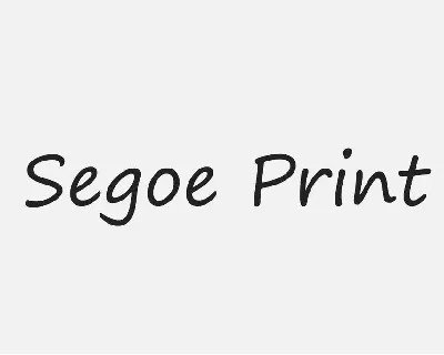 Segoe Print font