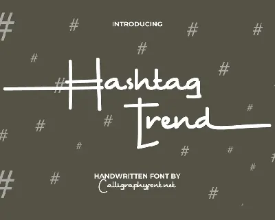 Hashtag Trend Demo font