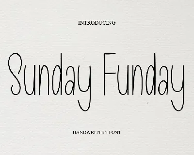Sunday Funday font