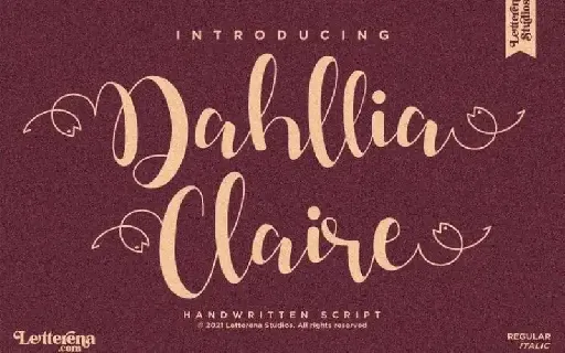 Dahllia Claire Calligraphy font