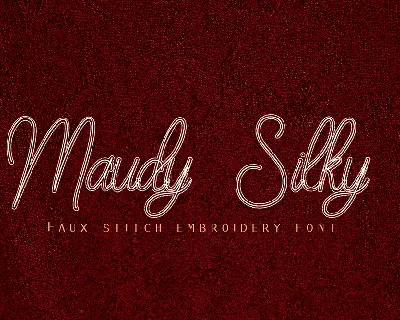 Maudy_Silky_Stitch font