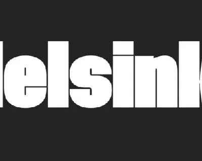 Helsinki XXL font