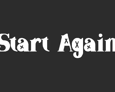 Start Again font