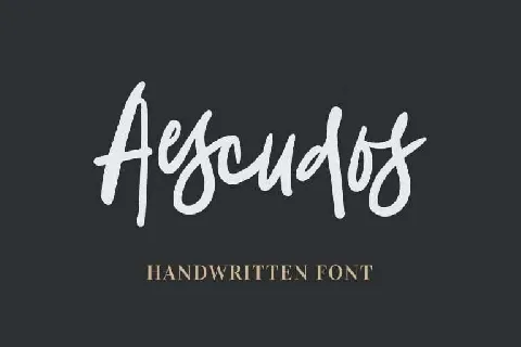 Aescudos Handwritten font
