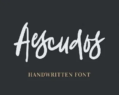 Aescudos Handwritten font