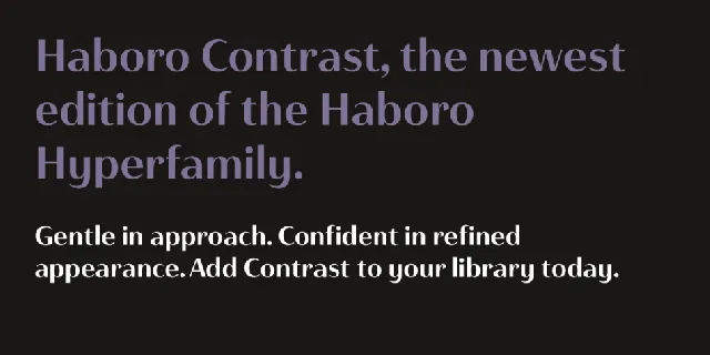 Haboro Contrast Family font