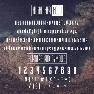 Highliner font
