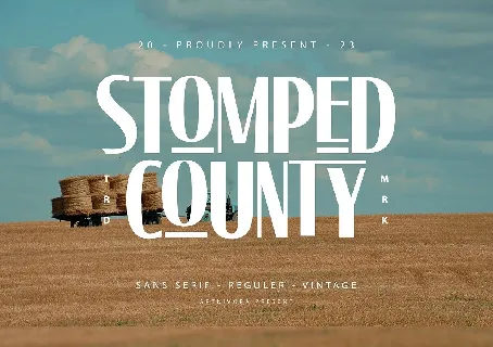 Stomped County font