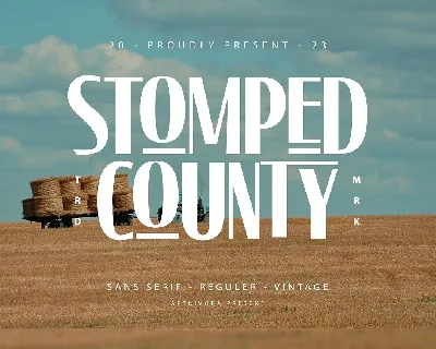 Stomped County font