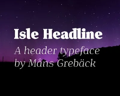 Isle Headline Family font