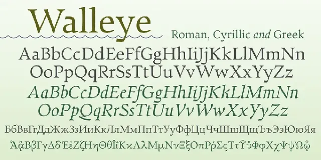 Walleye font